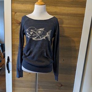 Off-shoulder sweatshirt